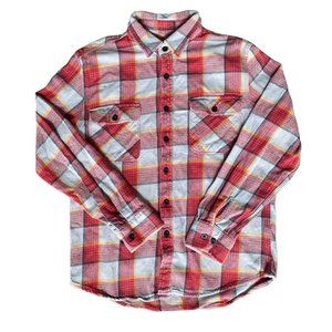 Brixton Shirt Long Sleeve Men Small Plaid Heavy Weight Button Down